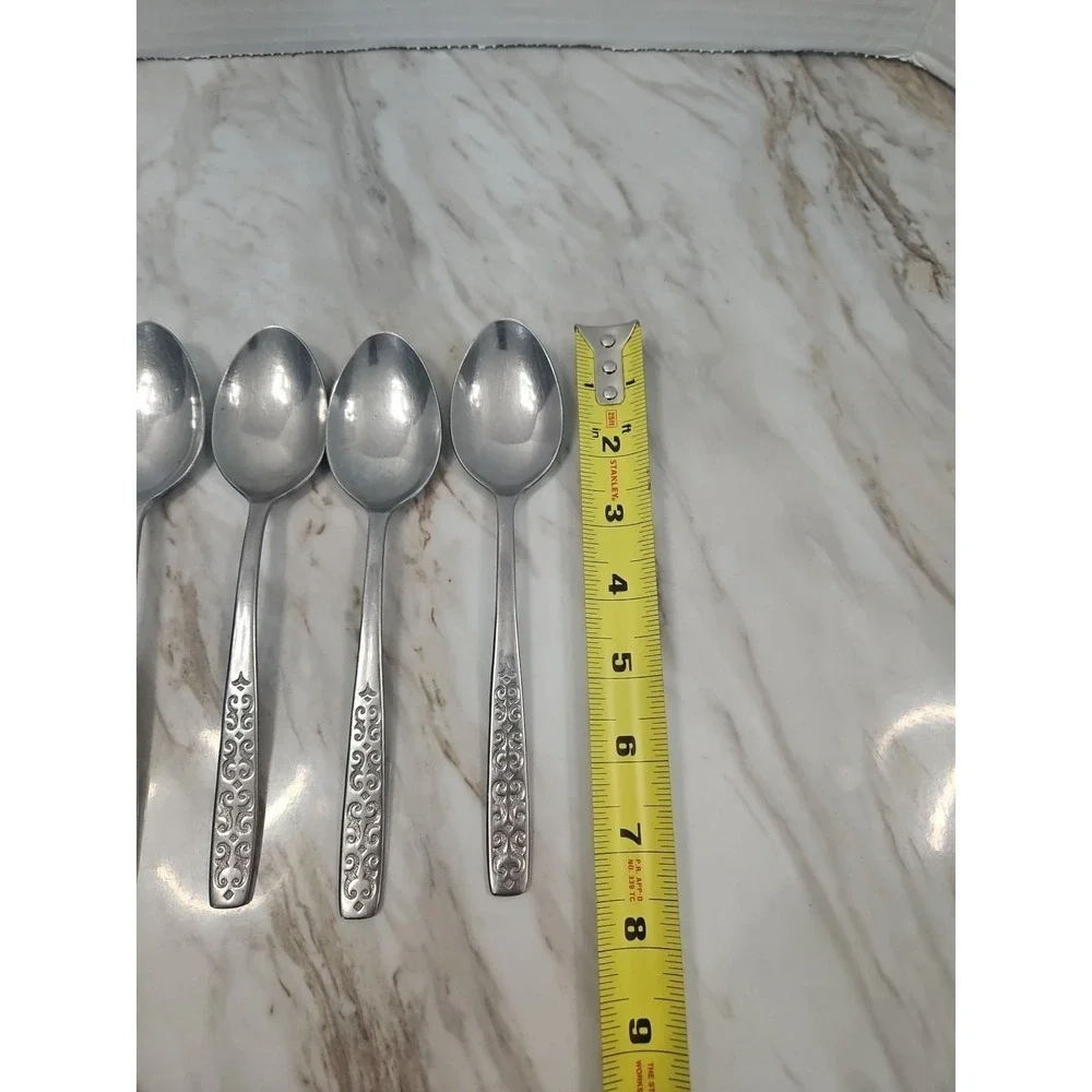 Vintage Imperial IIC Cadiz Stainless Flatware Set 6 Spoons Hong Kong‎